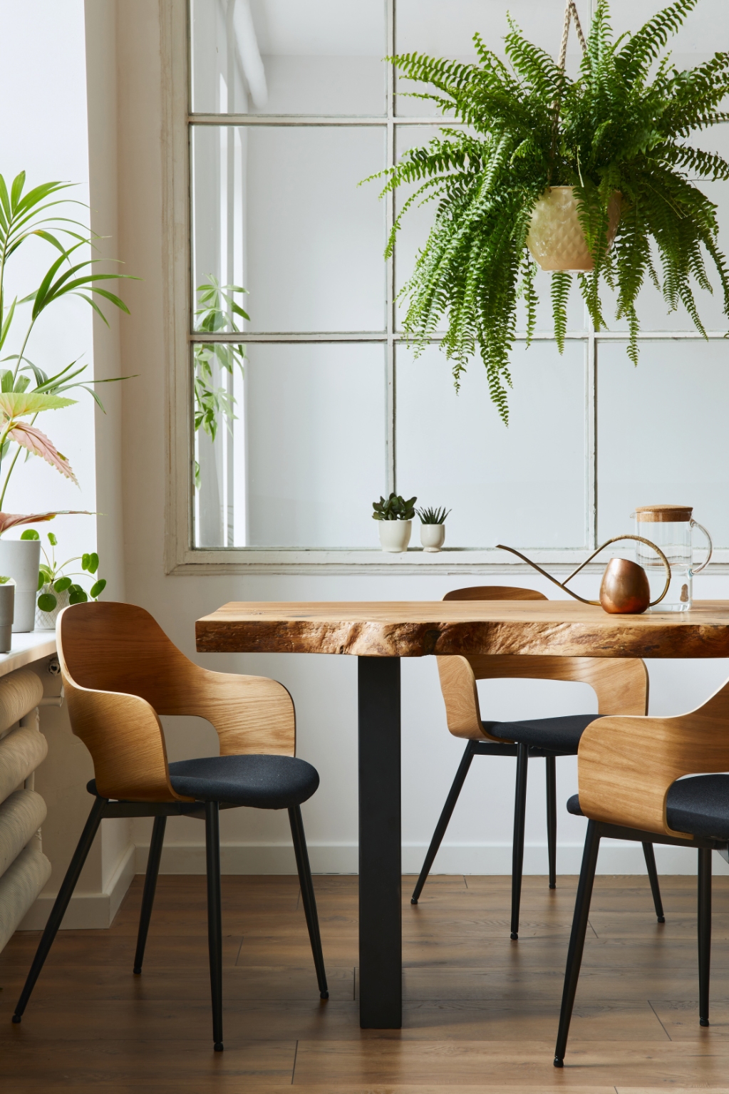 Modern Office Conference Table With Decorative Plants